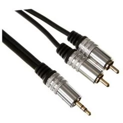 Velleman FICHE STÉRÉO DE 3.5 Mm VERS 2 X FICHE RCA AUDIO / STANDARD / 2.5 M / DORÉ (PAC205C025N)