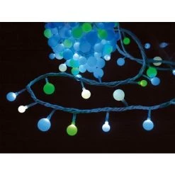 DECOLIGHT LED - 6 M - 90 MULTICOLOUR BAUBLES - TRANSPARENT WIRE - MODULATOR - 24 V VELLEMAN 5420046507991