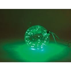 GLASSLIGHT LED - TRANSPARENT GLASSBALL - 12 CM - 40 GREEN LAMPS - BATTERIES NOT PROVIDED VELLEMAN 5420046524011
