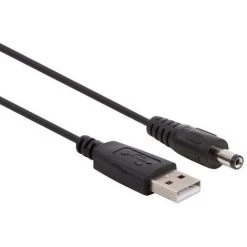 Velleman CÂBLE USB 2.0 CONNECTEUR MÂLE TYPE A VERS CONNECTEUR CC MÂLE - 2.1 X 5.5 Mm - NOIR- 1 M (PACUSB2155)