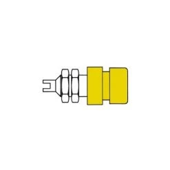 DOUILLE STANDARD 4MM ISOLEE - JAUNE (BIL 20) VELLEMAN HM2431
