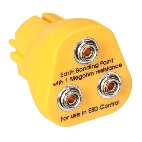 FICHE DE MISE À LA TERRE POUR TAPIS ANTISTATIQUE - EUROPE VELLEMAN AS18 3 FICHE DE MISE À LA TERRE POUR TAPIS ANTISTATIQUE - EUROPE VELLEMAN AS18