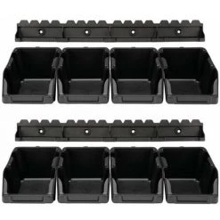 JEU DE BACS À BEC - 8 PCS - 103 X 165 X 75 MM - NOIR VELLEMAN OMSB10SET