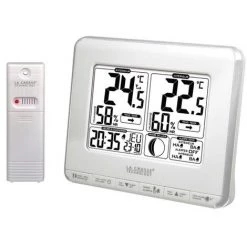 VELLEMAN LA CROSSE - STATION MÉTÉOROLOGIQUE AVEC PHASES LUNAIRES, NOTIFICATIONS DE LA TEMPÉRATURE ET INDICE DE CHALEUR