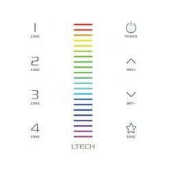 SYSTÈME MULTIZONE - VARIATEUR TACTILE POUR LED RGB - DMX/RF - 4 ZONES VELLEMAN CHLSC39TX