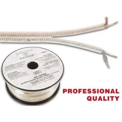 Velleman Cable Professionnel Audio 2 X 0.25mm² Argent-dore, Longueur : 100m Sur Rouleau (PUC2025P)