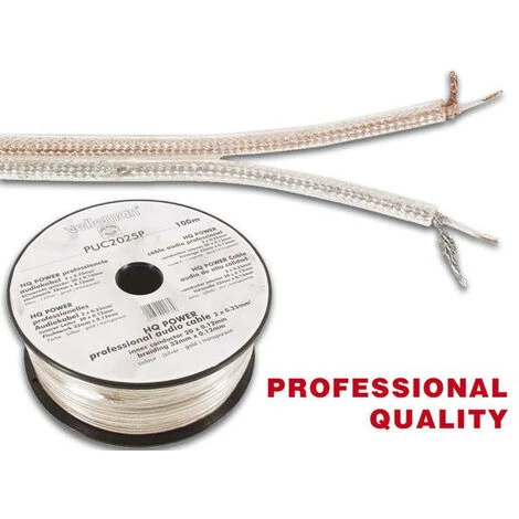 Velleman Cable Professionnel Audio 2 X 0.25mm² Argent-dore, Longueur : 100m Sur Rouleau (PUC2025P) 3 Velleman Cable Professionnel Audio 2 X 0.25mm² Argent-dore, Longueur : 100m Sur Rouleau (PUC2025P)