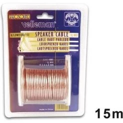 Velleman Câble Pour Haut-parleur - Transparent - 2 X 1.00mm², - 15m