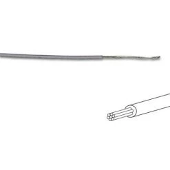 Velleman Fil De Cablage 7x0.193mm (0.20mm² ) Gris, Multibrin, Longueur : 100m Sur Rouleau (MOWGR)