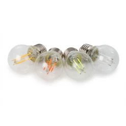VELLEMAN JEU D'AMPOULES À FILAMENT LED - G45 - VERRE CLAIR - 4 Pcs - ROUGE - VERT - BLEU - ORANGE