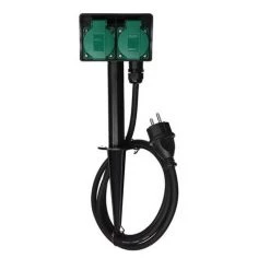 VELLEMAN DOUBLE PRISE - USAGE À L'EXTÉRIEUR - SCHUKO